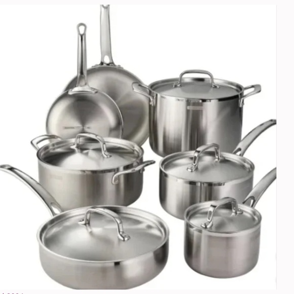 12-piece Tri-Ply Clad Stainless Steel Cookware Set ( NEW...